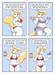  animaniacs anthro big_breasts big_butt bikini breasts butt clothing female lordstormcaller mammal minerva_mink mink mustelid overweight slightly_chubby solo swimsuit thick_thighs 