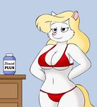  animaniacs animated anthro big_breasts bikini breasts burb cleavage clothed clothing female jiggle lordstormcaller mammal minerva_mink mink mustelid overweight slightly_chubby solo swimsuit thick_thighs weight_gain 