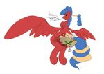  big_butt blue_hair butt crush domination equine facesitting female fur glass hair jiggly_juggle_(oc) jigglyjuggle mammal micro pegasus red_fur size_difference text wings 
