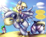  anus clothing female friendship_is_magic frist44 frontal-mesh_swimsuit my_little_pony spike_(mlp) swimsuit teats 