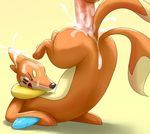  anal anal_penetration buizel butt cum cum_in_ass cum_inside cum_while_penetrated cumshot disembodied_penis ejaculation eyes_closed lying male male/male multi_tail nintendo open_mouth orgasm pcred566 penetration penis pink_penis pok&eacute;mon sex simple_background smile video_games yellow_background 