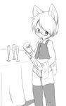  alcohol anthro beverage bow_tie briefs champagne clothing cub eyewear glasses lagomorph legwear male mammal rabbit simple_background solo standing stockings takeh underwear vest young 