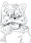  &gt;:( 2017 angry anthro big_breasts black_and_white black_eyes black_nose breasts bust_portrait canine clothed clothing dog female frown fully_clothed fur hair head_tuft hi_res humor kemono line_art mammal meme monochrome pepe_the_frog pigtails portrait pulsing reaction_image ryonggay shirt short_hair silly_face simple_background solo style_parody traditional_media_(artwork) vein white_background white_fur white_hair 