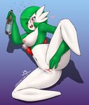  alcohol anus beverage blush bottle braces breasts bubble butt cum cum_in_ass cum_in_pussy cum_inside drooling gardevoir green_hair hair jollysaunter lactating looking_at_viewer milk nintendo nipples open_mouth pok&eacute;mon pussy red_eyes saliva smile spread_legs spread_pussy spreading video_games white_skin 