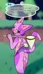  2017 animal_crossing anthro anus backsack balls bedroom_eyes blush bob_(animal_crossing) butt carpetwurm cat clothed clothing cute dress feline fur half-closed_eyes looking_at_viewer male mammal nintendo open_mouth partially_clothed penis presenting purple_fur raised_tail seductive solo tapering_penis text video_games 