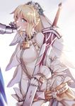  armor bodysuit fate/grand_order saber_bride saber_extra sword yorukun 