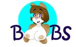  2017 anthro areola big_breasts breasts canine clothed clothing digital_media_(artwork) dog female fur hair hand_on_breast hi_res holding_breast looking_at_viewer mammal mcfly0crash miranda_doug nipples nude open_mouth simple_background smile solo topless white_fur 