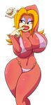 2017 absurd_res alpha_channel anthro big_breasts bikini blonde_hair blue_eyes breasts candy_kong cleavage clothed clothing donkey_kong_(series) female hair hi_res huge_breasts mammal monkey nintendo primate smile solo swimsuit thegeckoninja video_games 