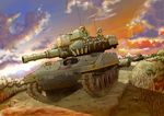  caterpillar_tracks cloud day earasensha evening flower ground_vehicle m113 m551_sheridan military military_vehicle motor_vehicle multiple_boys sky tank 