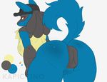  anthro anus bent_over big_butt black_anus breasts butt female hat line_art looking_back loveletter lucario nintendo nude pok&eacute;mon puffy_anus pussy raised_tail simple_background smile solo video_games 