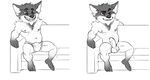  balls blush bristol bulge claws clothing erection fur humanoid_penis league_of_legends male mammal navel nipples nude pecs penis riot_games simple_background sitting slightly_chubby smile sofa solo teeth toe_claws underwear video_games yordle ziggs 