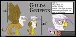  2017 avian backlash91 conditional_dnp english_text female feral friendship_is_magic gilda_(mlp) gryphon my_little_pony solo text yellow_eyes 