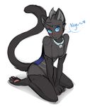  &lt;3 2017 anthro askbubblelee bell cat cat-named-fish changeling collar fan_character feline female hybrid imago_(oc) kneeling mammal my_little_pony solo 