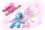 &lt;3 2017 4_fingers 4_toes alien angel_(lilo_and_stitch) antennae aww blue_claws blue_fur blue_nose breast_markings chest_tuft claws colored_sketch cute disney duo ears_down ears_up english_text experiment_(species) eyelashes eyes_closed fur harara head_tuft hi_res holidays hug leaning leaning_forward lilo_and_stitch markings nose_wrinkle notched_ear open_mouth open_smile philtrum pink_background pink_claws pink_fur purple_nose romantic_couple simple_background smile stitch text toe_claws toes tuft valentine&#039;s_day 