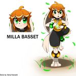  2017 anklet anthro basset_hound bracelet breasts canine clothed clothing cube dog female freedom_planet freedom_planet_2 fur hair jewelry kenjikanzaki05 mammal milla_basset orange_hair simple_background solo tan_fur video_games white_background 