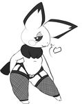  &lt;3 blush female monochrome nintendo pichu pok&eacute;mon roy_mccloud solo thick_thighs video_games wide_hips 