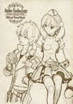  atelier atelier_escha_&amp;_logy escha_malier hidari logix_ficsario monochrome sketch thighhighs 