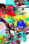  1girl abstract arrow_print colorful commentary_request kaigen_1025 kijin_seija solo tagme touhou 
