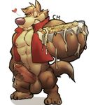  &lt;3 after_masturbation anthro balls canine chip_the_wolf cookie_crisp cum cum_as_food cursedmarked excessive_cum hyper male mammal mascots muscles nestle nipples penis purple_nose solo wolf 