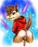  alvin_and_the_chipmunks alvin_seville anus balls chipmunk hoodie male mammal penis rodent solo unknown_artist 
