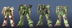  absurdres cable char's_counterattack commentary_request comparison evolution geara_doga geara_zulu gundam gundam_f91_formula_report_0122 gundam_unicorn highres joy_(cyber_x_heaven) lineup mecha mecha_focus mobile_suit mobile_suit_gundam neo_zeon no_humans one-eyed rf_zaku robot roundel science_fiction shield shoulder_spikes spikes zaku_ii zeon 