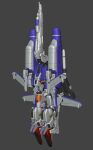  3d alternate_form beam_cannon blender_(medium) commentary_request earth_federation energy_gun ex-s_gundam grey_background gundam gundam_sentinel mecha mecha_focus mobile_suit nightxeno no_humans realistic robot science_fiction solo spacecraft starfighter thrusters weapon 