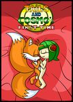  bed canine cosmo_the_seedrian cover female flower fox fur green_hair hair male mammal miles_prower multi_tail nude plant sonic_(series) sonic_x xierra099 