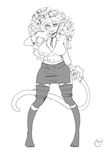 2017 animal_humanoid anthro big_breasts breasts cat_humanoid darkstalkers felicia_(darkstalkers) feline female hair humanoid long_hair looking_at_viewer mammal smile solo video_games yawg 