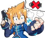  1boy azure_striker_gunvolt gunvolt male solo 