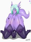  artist_request breasts dragon furry red_eyes short_hair teal_hair 