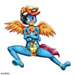  2017 alpha_channel anibaruthecat anthro anthrofied blush clothed clothing equine feathered_wings feathers female friendship_is_magic hair hi_res mammal multicolored_hair my_little_pony nipples pegasus plushie purple_eyes purple_hair pussy rainbow_hair scootaloo_(mlp) simple_background skinsuit solo spread_legs spreading tight_clothing torn_clothing transparent_background wings young 