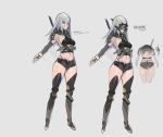  1girl armor ass bodysuit boots breasts character_request character_sheet covered_eyes curvy female full_body huge_ass lilith-soft long_hair looking_at_viewer medium_breasts miniskirt multiple_views namaniku_atk ninja no_bra red_thong serious shiny shiny_skin simple_background sketch skirt solo standing taimanin_(series) taimanin_asagi taimanin_rpgx thong weapon whale_tail white_background 