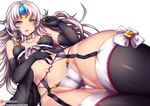  babydoll breasts cameltoe code:_nemesis_(elsword) elbow_gloves elsword eve_(elsword) facial_mark fi-san gloves highres lingerie long_hair open_mouth panties small_breasts solo underwear white_hair yellow_eyes 