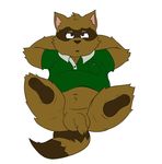  anthro claude male mammal raccoon simple_background slightly_chubby timothy_goes_to_school white_background 