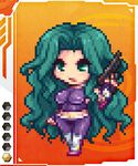  1girl card_(orange) card_(orange-all) chibi makishima_ayame taimanin_asagi taimanin_asagi_battle_arena taimanin_asagi_battle_arena_all_card_gallery taimanin_kurenai 