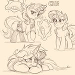  2017 clothing equestria_girls equine female horn legwear mammal monochrome my_little_pony ncmares pillow sketch socks sunset_shimmer_(eg) tears unicorn 