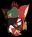  artist_request cat cat_busters furry hat red_eyes red_hair 