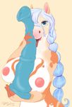  &lt;3 &lt;3_eyes 2017 animal_genitalia animal_penis anthro big_dildo blue_eyes blue_hair breasts dildo equine equine_dildo equine_penis fan_character female hair horse licking looking_at_viewer mammal my_little_pony nipples penis phathusa pony ponytail sex_toy solo tongue tongue_out white_hair 