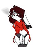  anthro butt cigarette clothed clothing eyeshadow female fur hair hi_res hoodie invalid_tag lagomorph makeup mammal mascara mascara_tears nude pussy rabbit red_eyes simple_background smoke smoking solo spookylinguini spreading 