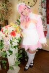  1girl asian cosplay headphones nitroplus photo pink_hair plump solo super_sonico super_sonico_(cosplay) wakamu 