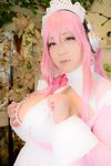  1girl asian cosplay headphones nitroplus photo pink_hair plump solo super_sonico super_sonico_(cosplay) wakamu 