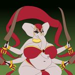  2017 belly big_breasts breasts cleavage clothed clothing deity duniya elephant female fibs huge_breasts india mammal solo vector 