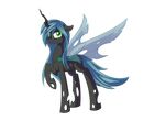  alpha_channel blue_hair changeling female feral friendship_is_magic green_eyes hair hooves insect_wings my_little_pony queen_chrysalis_(mlp) simple_background solo transparent_background wings xduskstarx 