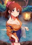  ayano_yuu cleavage open_shirt satake_minako the_idolm@ster the_idolm@ster_million_live yukata 