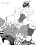  2boys anal ass bara character_request copyright_request erection hana_(artist) large_penis male_focus multiple_boys muscle nude penis sex straddling testicles thrusting uncensored yaoi 