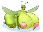  2017 anthro areola arthropod big_breasts big_butt big_thighs breasts butt digital_media_(artwork) erect_nipples female huge_breasts huge_butt huge_hips hyper hyper_breasts insect jaeh lactating mantis nipples nude solo thick_thighs wide_hips wings 