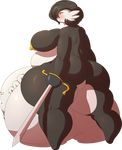  2017 alpha_channel balls big_balls big_breasts big_butt blush breasts butt gardevoir huge_balls huge_breasts huge_butt humanoid hyper hyper_balls hyper_penis impaledwolf intersex melee_weapon nintendo nipples overweight penis perineum pok&eacute;mon rapier solo standing sword thick_thighs video_games weapon yellow_eyes 