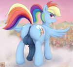  2017 animal_genitalia animal_penis anus balls blush burstfire butt cloud crossgender cutie_mark dock drooling equine equine_penis feral friendship_is_magic hair intersex looking_at_viewer mammal multicolored_hair multicolored_tail my_little_pony on_cloud outside pegasus penis precum rainbow_dash_(mlp) rainbow_hair rainbow_tail saliva solo tongue tongue_out wings 