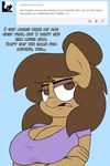  anthro breasts cleavage clothed clothing english_text equine fan_character female georgia_lockheart mammal my_little_pony stunnerpony text tumblr 