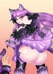  2018 alice_in_wonderland alternate_version_at_source amber_eyes animal_humanoid blush breasts butt cat_humanoid cheshire_cat_(mge) cleavage clothed clothing clothing_lift duo faceless_male felid felid_humanoid feline feline_humanoid female fur gradient_background hair human humanoid inner_ear_fluff long_hair looking_back male mammal monster_girl monster_girl_encyclopedia no_underwear open_mouth purple_fur purple_hair simple_background skirt skirt_lift slit_pupils unknown_artist white_fur 